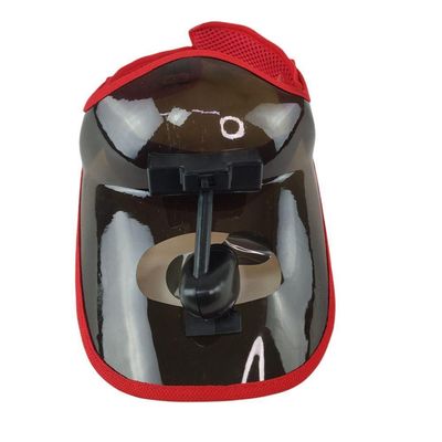 Viseira Ventilador Chapeu Cor Vermelho