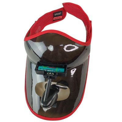Viseira Ventilador Chapeu Cor Vermelho