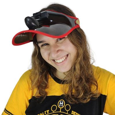 Viseira Ventilador Chapeu Cor Vermelho