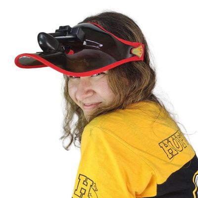 Viseira Ventilador Chapeu Cor Vermelho