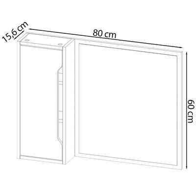 Conjunto 3 Peças Para Banheiro Bn3600x44x45 Amendoa Branco Tecno Mobili Amendoa Branco