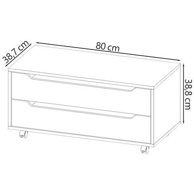 Conjunto 3 Peças Para Banheiro Bn3600x43x44 Amendoa Branco Tecno Mobili Amendoa Branco