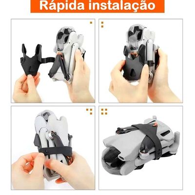 Protetor E Trava De Hélices Para Drone Dji Mini 3 Cor Laranja