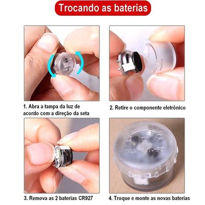 Kit Com 4 Luzes Led De Voo Noturno Para Drones