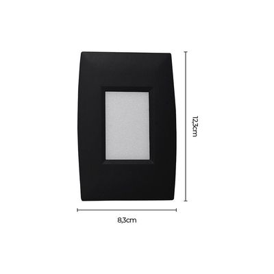 Balizador Mbled Lumo Embutir Led Bivolt Preto 3000k Luz Amarela