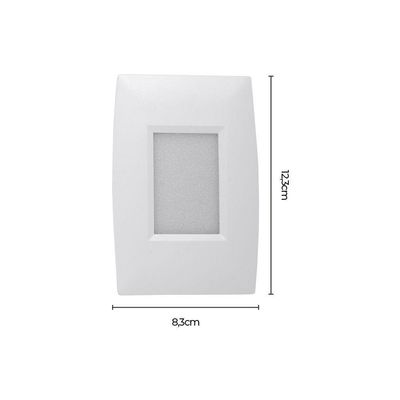 Balizador Mbled Lumo Embutir Led Bivolt Branco 3000k Luz Amarela