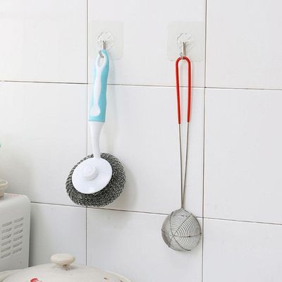 Kit 10 Ganchos De Parede Multiuso Prático Sem Furo Na Parede