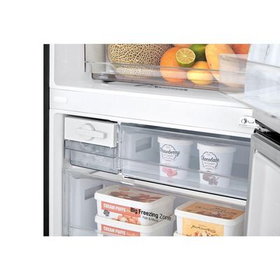 Geladeira LG Inverter Bottom Freezer 451L Black GC-B569NQL2 220V