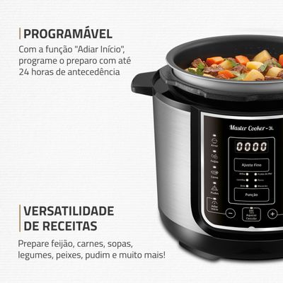 Panela de Pressão Elétrica Mondial Digital Master Cooker PE-40 110V