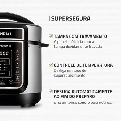 Panela de Pressão Elétrica Mondial Digital Master Cooker PE-40 110V