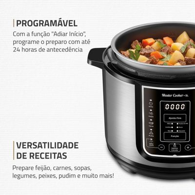 Panela de Pressão Elétrica Mondial  Digital Master Cooker PE-38 110V