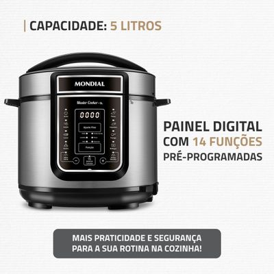 Panela de Pressão Elétrica Mondial  Digital Master Cooker PE-38 220V