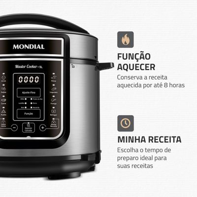 Panela de Pressão Elétrica Mondial  Digital Master Cooker PE-38 220V