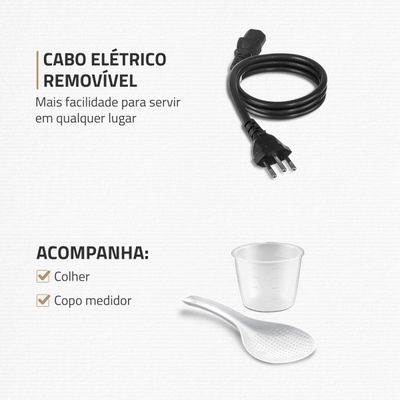 Panela de Pressão Elétrica Mondial Pratic Cook 3L Premium I PE-47-3L-I 110V