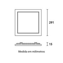 Painel De Led Blumenau Slim Quadrado De Embutir 24w Bivolt 4100k Luz Neutra
