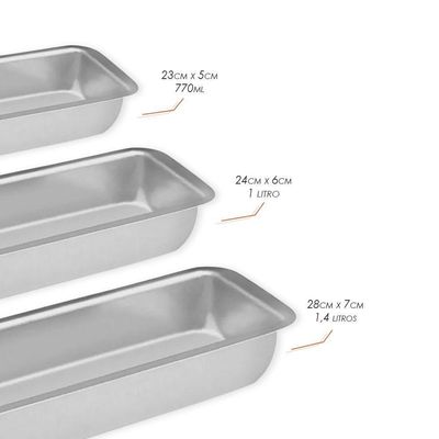 Conjunto De Formas Para Pães 3 Peças