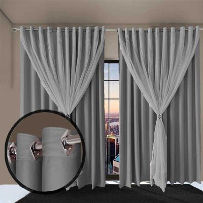Cortina Sala E Quarto 8,50x2,70 Tecido Blackout Ana Marro