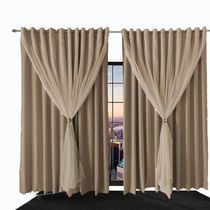 Cortina Sala E Quarto 8,50x2,70 Tecido Blackout Ana Bege