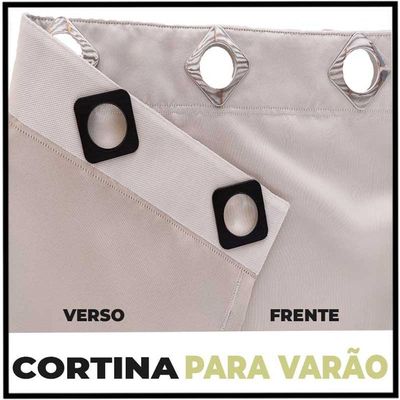 Cortina Sala E Quarto 7,50x2,80 Tecido Blackout Ana Palha