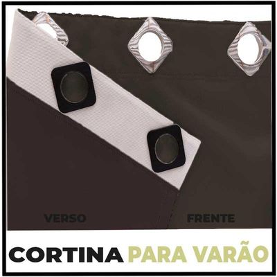 Cortina Sala E Quarto 5,50x2,80 Tecido Blackout Ana Marrom