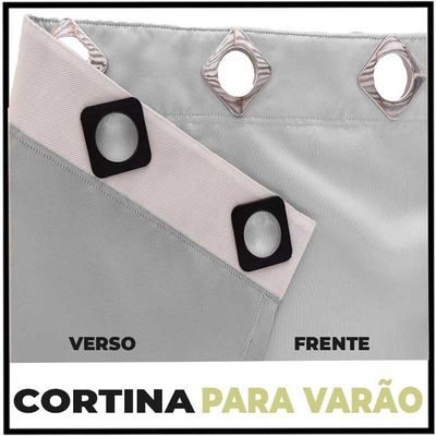 Cortina Sala E Quarto 2,50x1,60 Tecido Blackout Ana Branco