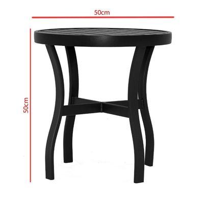 Jogo De Mesa Com 2 Poltronas Cadeiras De Varanda Sacada Preto