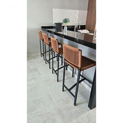 Banqueta áscoli Corda Náutica Preto/cobre