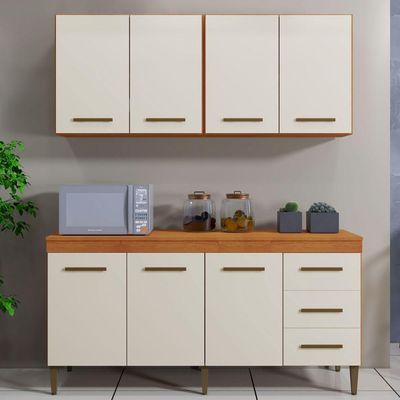 Cozinha Completa 7 Portas 3 Gavetas Atenas Kaiki Moveis