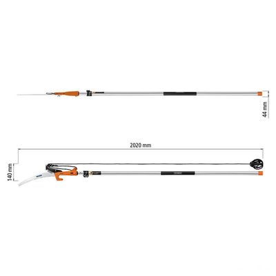 Podador De Galhos Serrote Profissional 13" / 330 Mm Cabo Metálico Extensível Até 3 M