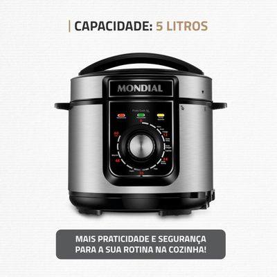 Panela de Pressão Elétrica Pratic Cook 5 L Premium I PE-48-5L-I 110V