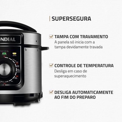 Panela de Pressão Elétrica Pratic Cook 5 L Premium I PE-48-5L-I 110V