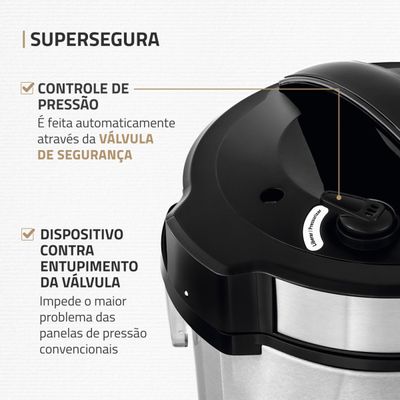 Panela de Pressão Elétrica Pratic Cook 5 L Premium I PE-48-5L-I 110V