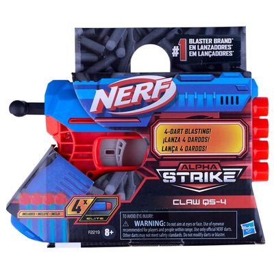 Lançador de Dardos Nerf Alpha Strike Claw QS-4 Hasbro F2219