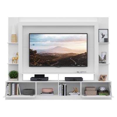 Rack com Painel Tv 65 Portas com Espelho Oslo Branco