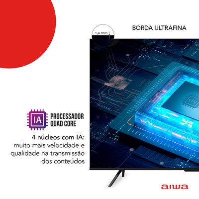 Smart TV AIWA 75” GOOGLE TV 4K Comando de voz Dolby Vision&Atmos BIV