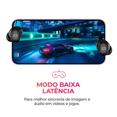 Fone de Ouvido Earbud AIWA AWS-EB-03-B BT IPX5 ANC Modo Ambiente BIV
