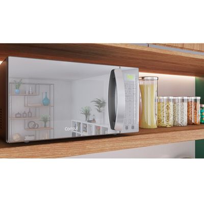 Micro-ondas CMS46AR Consul 32 Litros de Bancada Menu Fácil e Espelhado Cinza / 220V