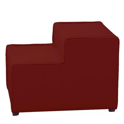 Escada Estofada 2 Degraus Para Cachorro Gato E Maca De Estetica Suede Cor Marsala