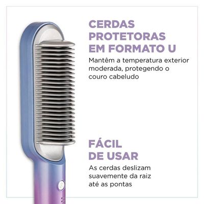 Escova Alisadora Qu4tro Elementos By Juliette Mondial Bivolt