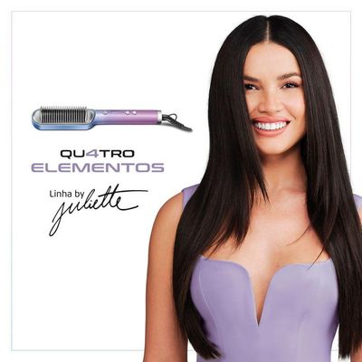 Escova Alisadora Qu4tro Elementos By Juliette Mondial Bivolt