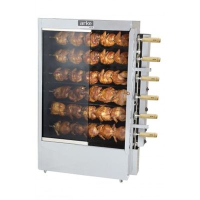 Assador Rotativo Giratório Frango 85 X 121 Cm Gás Glp Bivolt Aço Inox Infravermelho Fg30 - Arke Bivolt