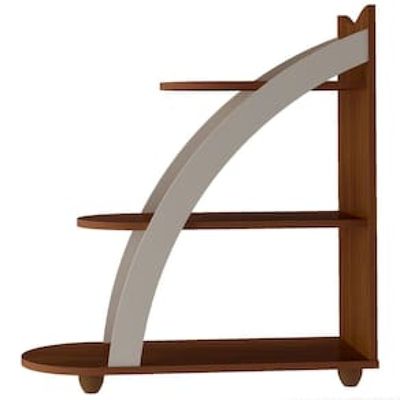 Mesa de Apoio Artely Andes com 2 Prateleiras Marrom Cacau