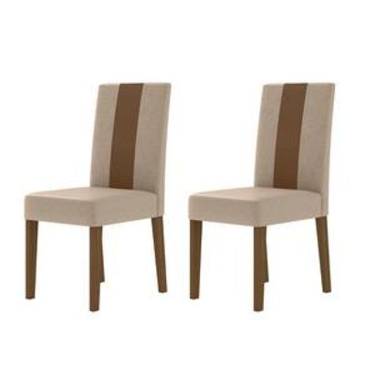 Conjunto Sala de Jantar Mesa com 4 Cadeiras Belle Poliman Bege Claro