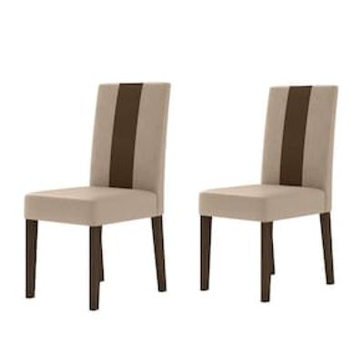 Conjunto de Sala de Jantar Mesa com 6 Cadeiras Goya Poliman Marrom Cacau