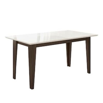 Conjunto de Sala de Jantar Mesa com 6 Cadeiras Goya Poliman Marrom Cacau