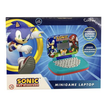 Kit Laptop Infantil Educativo Candide Sonic Bilíngue + 1 Fidget Spinner Sortido
