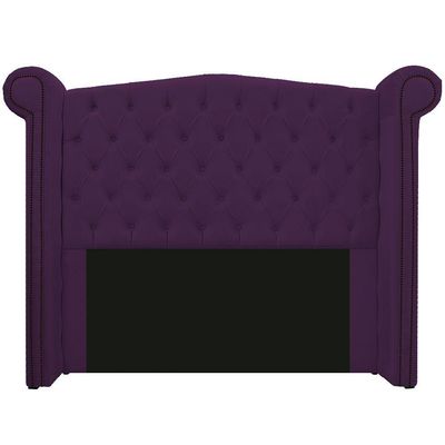 Kit Cabeceira Calçadeira Veneza 160cm Suede Roxo