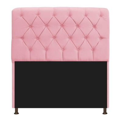 Kit Cabeceira Lady Recamier Félix 100cm Suede Rosa Bebê