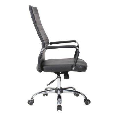 Conjunto de Mesa Kuadra II Branca 150 cm com Cadeira de Escritório Diretor Giratória Cleaner Preta