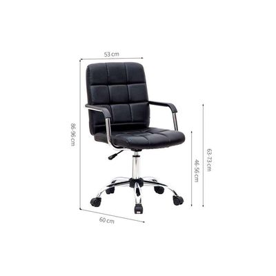 Conjunto de Mesa New com Cadeira de Escritório Secretária Giratória Fitz Preta